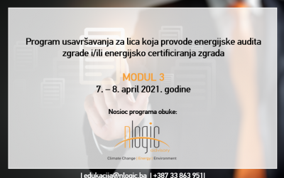 POZIV na Program usavršavanja (MODUL 3) za energijske auditore i energijske certifikatore u FBiH