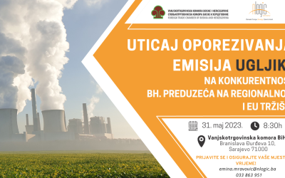POZIV: Uticaj oporezivanja emisija ugljika na konkurentnost bh. preduzeća  na regionalnom i EU tržištu