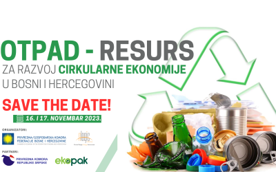 SAVE THE DATE: OTPAD-RESURS za razvoj cirkularne ekonomije u Bosni i Hercegovini