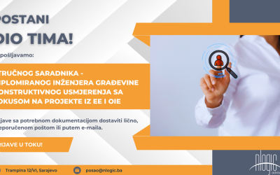 K O N K U R S  za otvorenu poziciju stručnog saradnika – diplomiranog inženjera građevine konstruktivnog usmjerenja, sa fokusom na projekte iz oblasti  energijske efikasnosti (EE) i obnovljivih izvora energije (OIE)